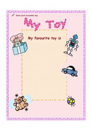 English Worksheet: My favourite toy