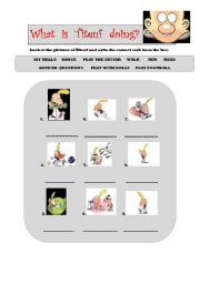 WHAT IS TITEUF DOING? Present continuous and moods worksheets
