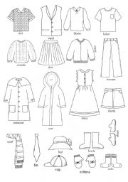 English Worksheet: clothes