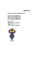 English worksheet: Shoo fly