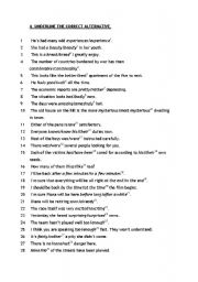 English Worksheet: grammar excercises II