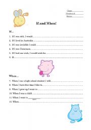 If and When Worksheet
