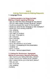 English worksheet: request