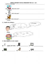 English worksheet: WORKSHEET 