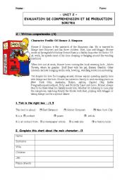 English Worksheet: Test de comprhension et dexpression crites sur la notion de possession