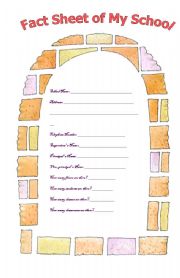 English worksheet: A Worksheet about School