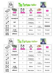 English Worksheet: THE FORTUNE TELLER (new version)     WILL / WONT