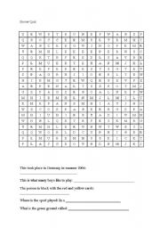 English Worksheet: Crossword Puzzle Soccer