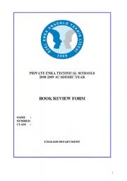 English Worksheet: book form