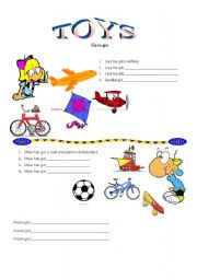 English Worksheet: Toys (have got)