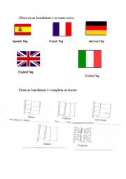 English worksheet: colours ans nationalities