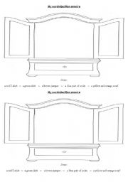 English Worksheet: Wardrobe exercise