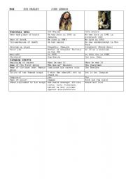 English Worksheet: Bob Marley and John Lennon biographies