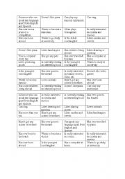 English Worksheet: Asking for information Bingo