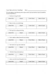 English Worksheet: Simple Direct Object and Indirect Object