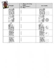 English worksheet: Frequency adverbs + Present continuous