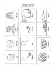 English Worksheet: Opposites