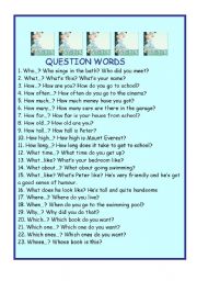 English Worksheet: Questions 