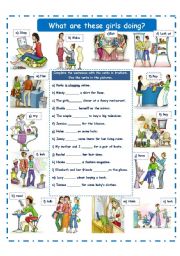 English Worksheet: PRESENT CONITNUOUS