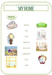 English worksheet: MY HOME