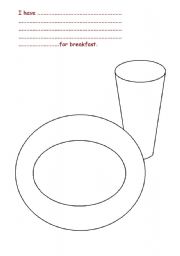 English Worksheet: My breakfast