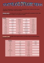 Stative and dynamic verbs