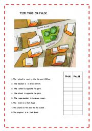 English Worksheet: GIVING DIRECTIONS 1