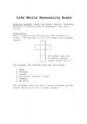 English Worksheet: Personality Box