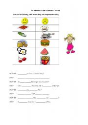 English Worksheet: SIMPLE PRESENT TENSE