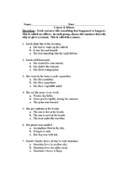 English Worksheet: C auses and Effects