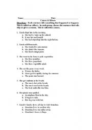 English worksheet: C auses and Effects