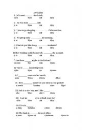 English Worksheet: prmary 5 