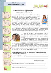 reading task with exercises for intermediate