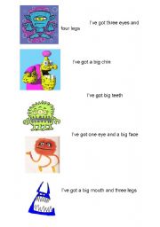 English Worksheet: Matching Monsters