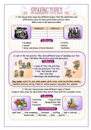 English Worksheet: Speaking Topics 