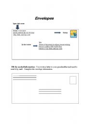 English worksheet: Envelopes