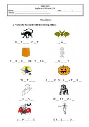English Worksheet: Halloween