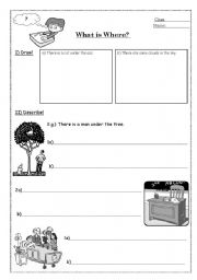 English worksheet: What is Where?
