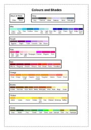 English Worksheet: Colours