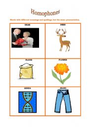 English Worksheet: HOMOPHONES 2/5