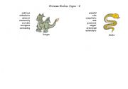 English Worksheet: Chinese Zodiac Signs - Part 2