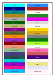 English Worksheet: colour part 2
