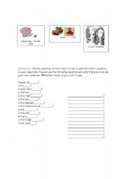 English Worksheet: Describing people and objects 3