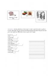 English worksheet: Describing people and objects 3