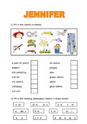 English Worksheet: Jennifer