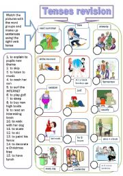 English Worksheet: tenses revision