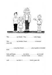 English worksheet: My Family and Classroom