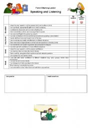 English Worksheet: Marking speaking