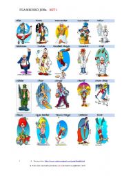 English Worksheet: Flashcard  Jobs Set 1