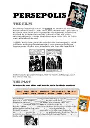 English Worksheet: PERSEPOLIS (FILM) :READING AND SIMPLE PAST GAP FILL